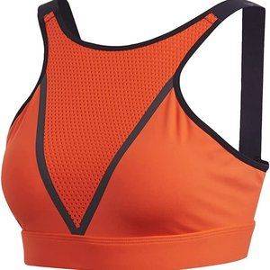 NWT Adidas Women's Aeroready Medium Support Sports Bra Orange Size XS $55 P122